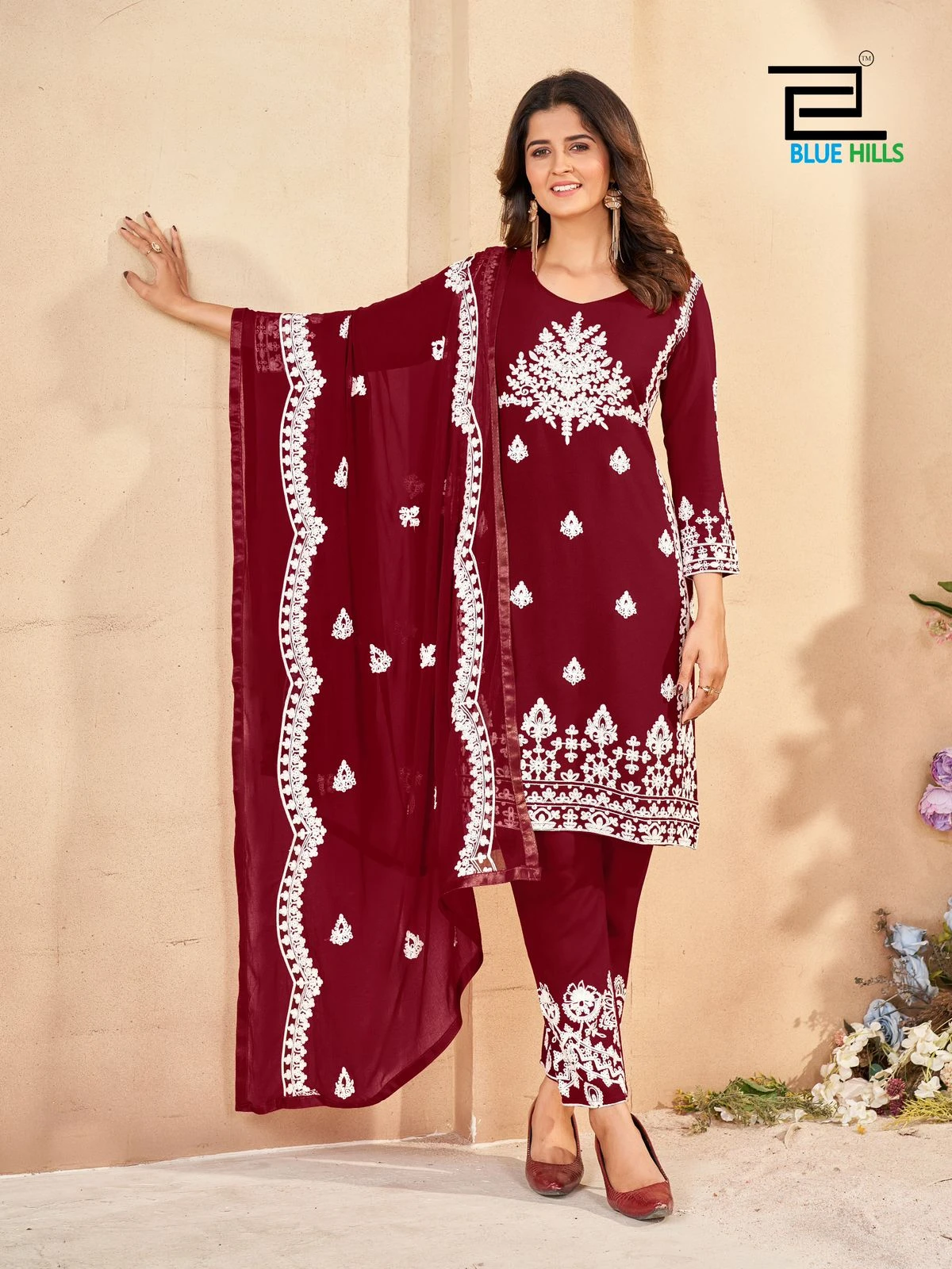Blue Hills Galaxy Rayon 14Kg Wholesale Readymade Salwar Suit Catalog — Wholesale Readymade Suit, Blue Hills wholesale from Surat — view 3